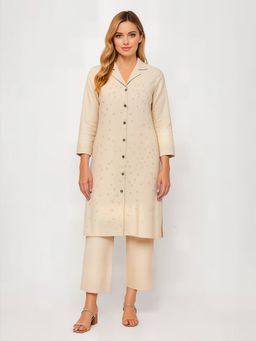 Barara Ethnic - Women's Minimalist Longline Kurta with Pant