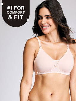 Nykd by Nykaa - Breathe Cotton Triangle Cup Padded Non Wired T-Shirt Bra NYB003 Nude