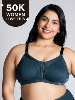 Nykd by Nykaa - Everyday Cotton M-Frame Bounce Control Non-Padded Non-Wired Bra NYB101 Dark Blue