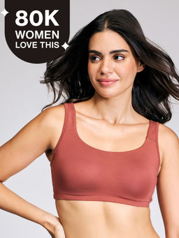 Nykd by Nykaa - Soft Cup Easy-Peasy Slip-on Bra with Full Coverage - Rust NYB113