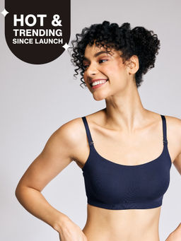 Nykd by Nykaa - Easy Breezy Slip On Bra - NYB165 - Navy Blue
