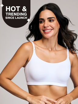 Nykd by Nykaa - Easy Breezy Slip on Bra - Bright white NYB165 - White