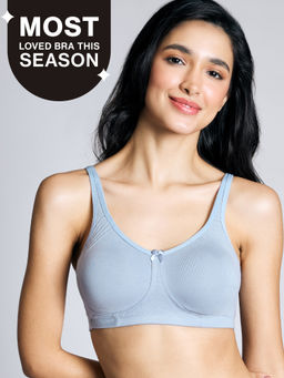 Nykd by Nykaa - Encircled with love Cotton Shape & Support Non Padded Non Wired NYB169 M Blue