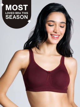 Nykd by Nykaa - Encircled with love Cotton Shape & Support Non Padded Non Wired NYB169 Windsor Wine