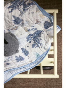 H&M - Blue Patterned cotton bedspread