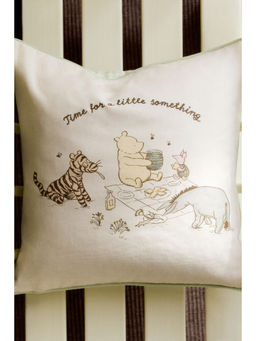 H&M - Beige Print-motif canvas cushion cover