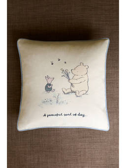 H&M - Beige Print-motif canvas cushion cover