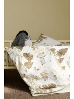 H&M - Green Patterned cot duvet cover set