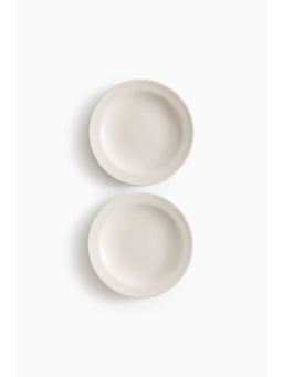 H&M - Beige 2-pack porcelain side plates