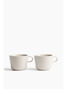 H&M - Beige 2-pack porcelain tea mugs
