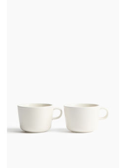 H&M - White 2-pack porcelain mugs