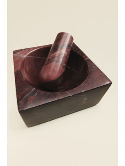 H&M - Red Marble mortar and pestle