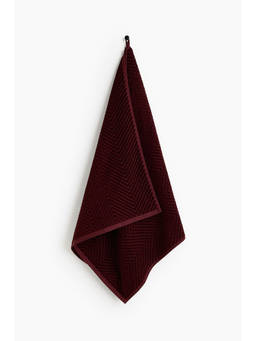 H&M - Red Textured bath towel