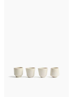 H&M - White Stoneware espresso cups