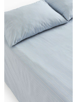 H&M - Blue Striped queen bed sheet set