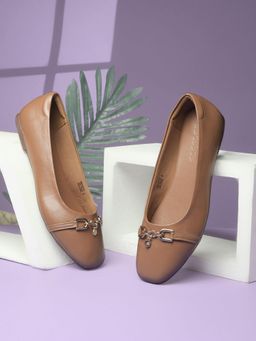 Bata - Women Tan Flat Ballerinas