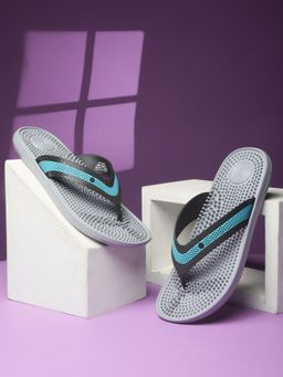 Bata - Men Grey Lightweight Casual Flip Flops