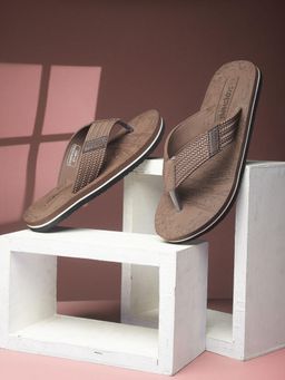 Bata - Men Brown Flip Flops