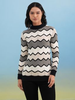 CRIMSOUNE CLUB - Black Chevron Sweater