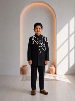 CHUCKLES AND CUDDLES - Boys Designer Bandhgala Jacket With Trouser