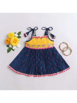 Many Frocks - Knee Length Baby Ethnic Dress-Yellow