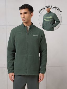 Technosport - Men Green Solid Full Sleeves Jacket