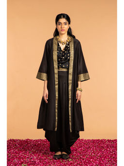 Vasstram - Chanderi Black Shrug