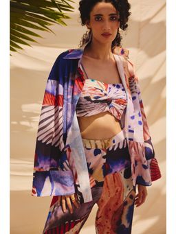 Zip by Payal & Zinal - Purple Printed Burnt Ashes Shirt