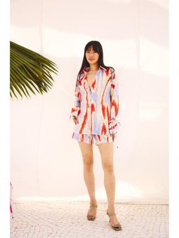 Zip by Payal & Zinal - Hazy Hue Printed Shirt and Shorts (Set of 2)