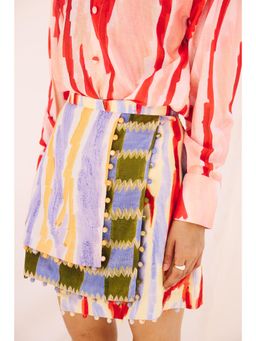 Zip by Payal & Zinal - Multi-Color Printed Spectrum Mini Skirt