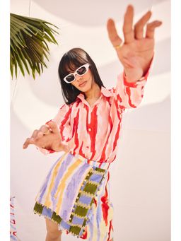 Zip by Payal & Zinal - Red Printed Spectrum Shirt
