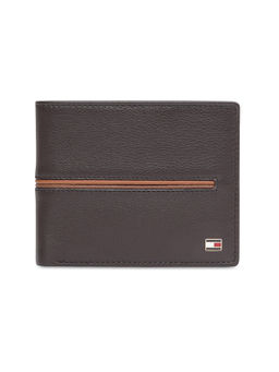 Tommy Hilfiger - Men Leather Global Coin Wallet - Brown