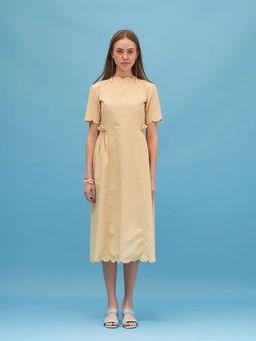 TheRealB - Butterfly Bush Scalloped Midi Dress