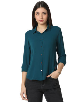 Spykar - Women's Blue Regular Fit Shirt