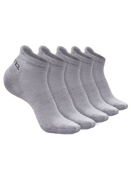 Heelium - Bamboo Ankle Socks-FreeSize UK7-11,5 Pairs,LGrey,Anti dour,Anti Blister (Pack of 5)