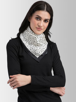 FableStreet - White Polka Dots Scarf