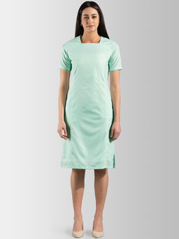 FableStreet - Short Sleeve Knee Length Shift Dress