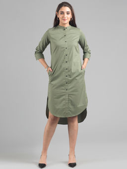 FableStreet - High Low Shirt Dress