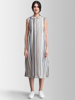 FABLE STREET - White Stripes Dress