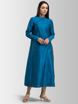 FABLE STREET - Blue Solid Dress