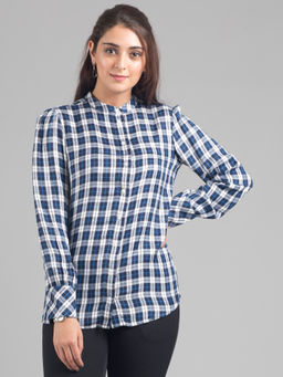 FABLE STREET - Plaid Shirt With Button Placket