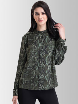 FABLE STREET - Green Printed Shirt