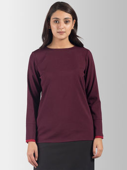 FableStreet - Layered Contrast Cuff Top