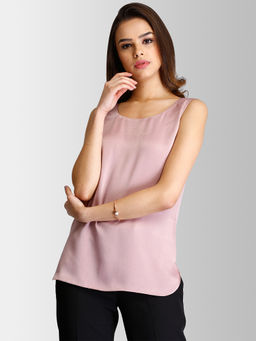 FABLE STREET - Pink Two Way Satin Top