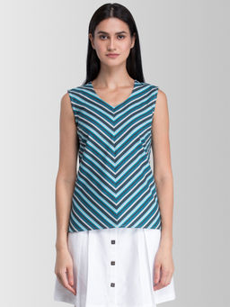 FABLE STREET - Green Stripes Top