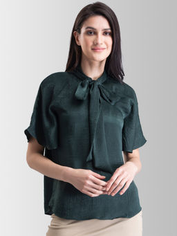FableStreet - Green Solid Top