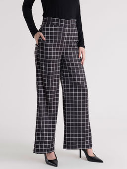 FABLE STREET - Multi Color Checkered Wide Leg Pants