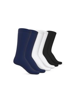 TalkingSox - Bamboo Crew Socks Calf Length Socks for Men & Women Multi-Color (Pack Of 6)