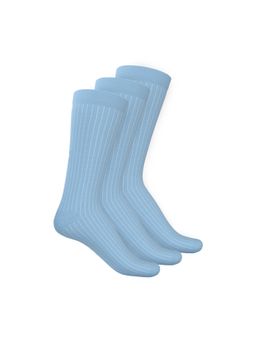 TalkingSox - Bamboo Crew Socks for Men & Women , Breathable & Anti-Odor Blue (Pack Of 3)