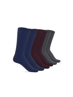 TalkingSox - Bamboo Unisex Crew Calf Socks, Mild Compression Socks Multi-Color (Pack Of 6)